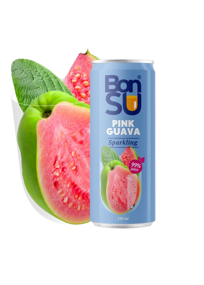 BonSu Pink Guava Sparkling Ekte Fruktjuice 330ml