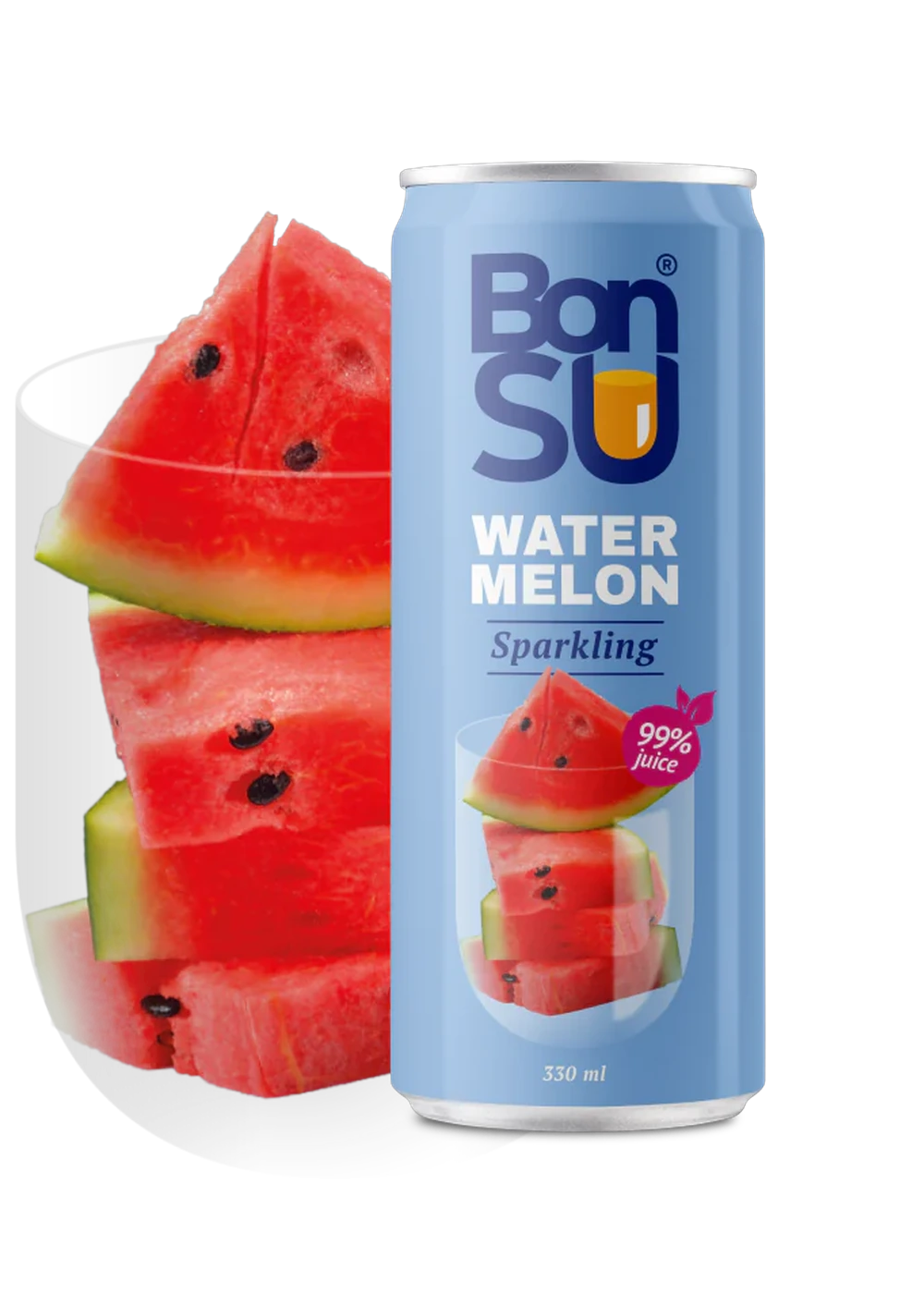 BonSu Watermelon Sparkling Juice 330ml
