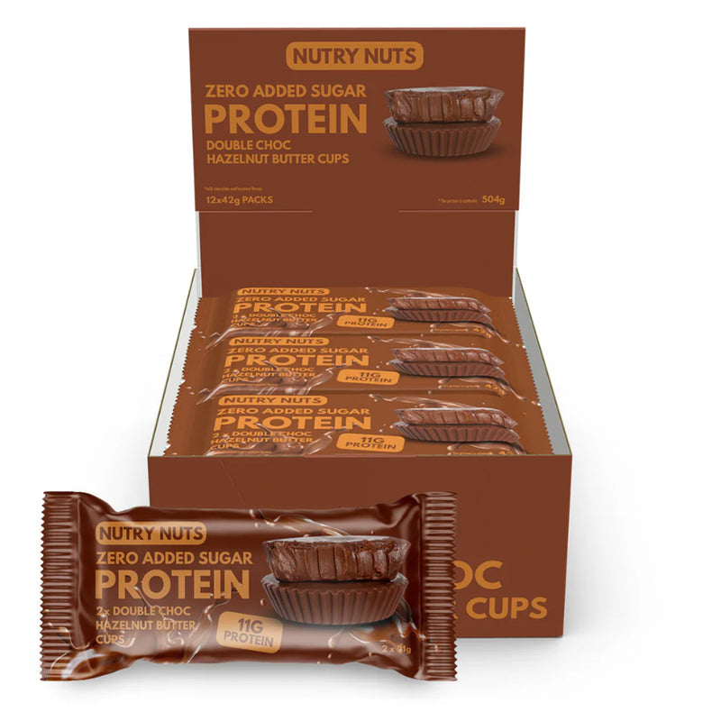 Nutry Nuts Peanut Butter Cups Double Choc Hazelnut 42g