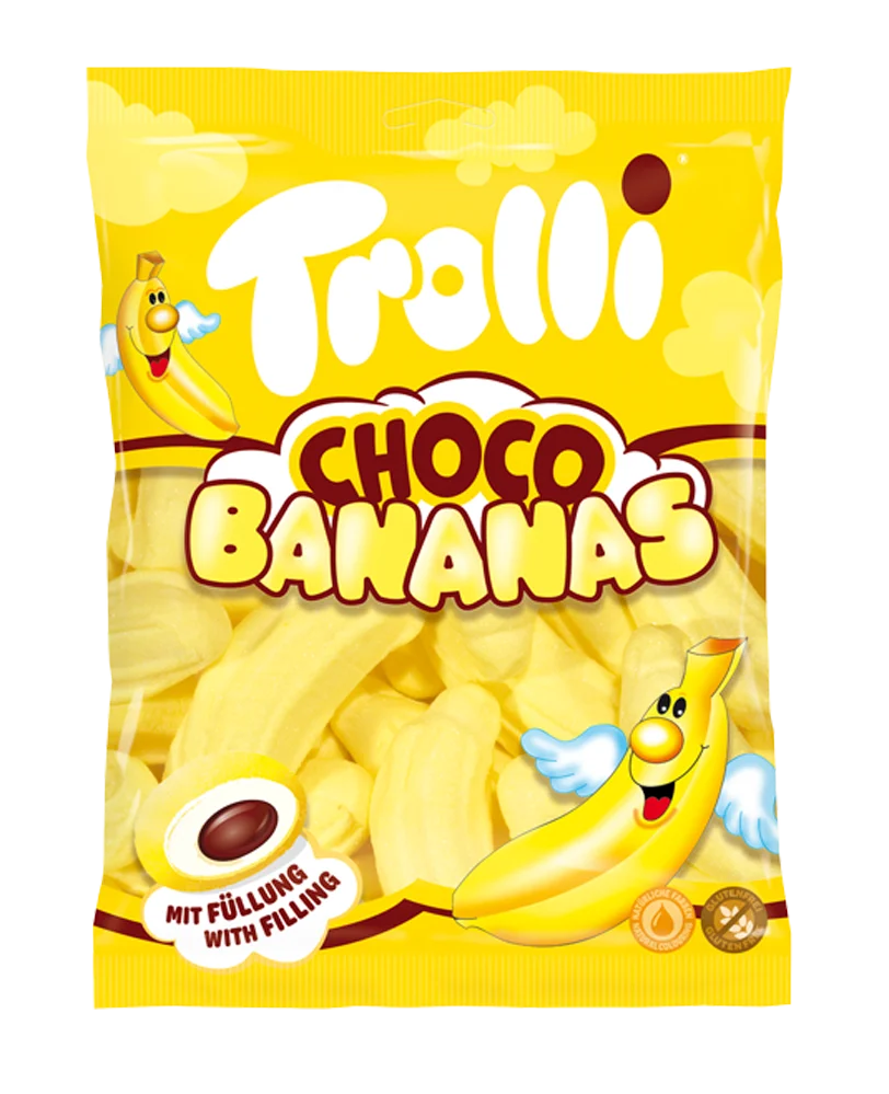 Trolli Mallow Choco Bananas 150g