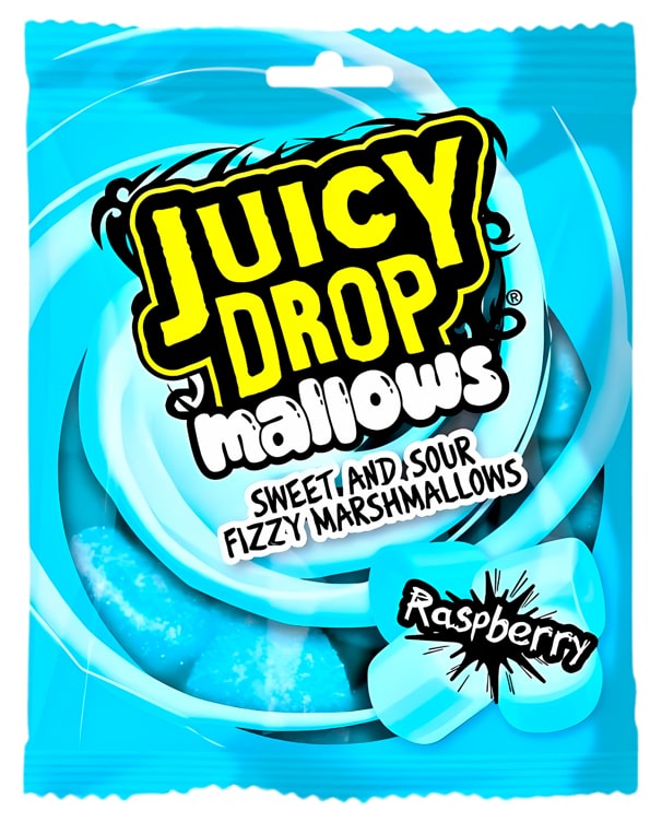 Juicy Drop Mallows Raspberry 100g