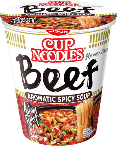 Nissin Cup Noodles Beef Aromatic Soup 64g