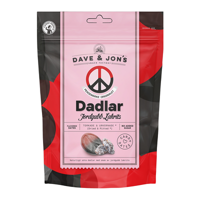 Peacemerk dadlar jordgubb/lakris