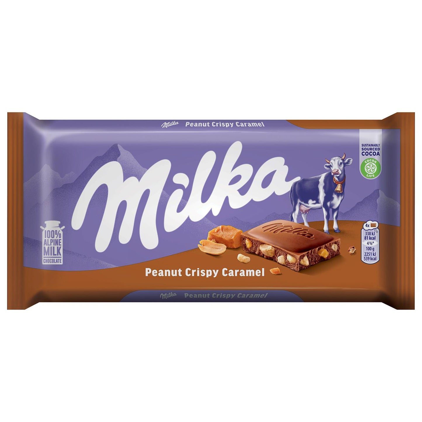 Milka Peanut Crispy Caramel 100g