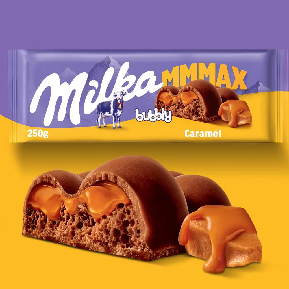 Milka Mmmax Bubbly Caramel 250g