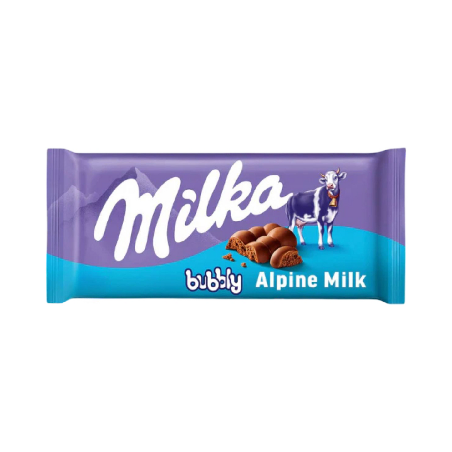 Milka Alpine Milk Bubbly 100g