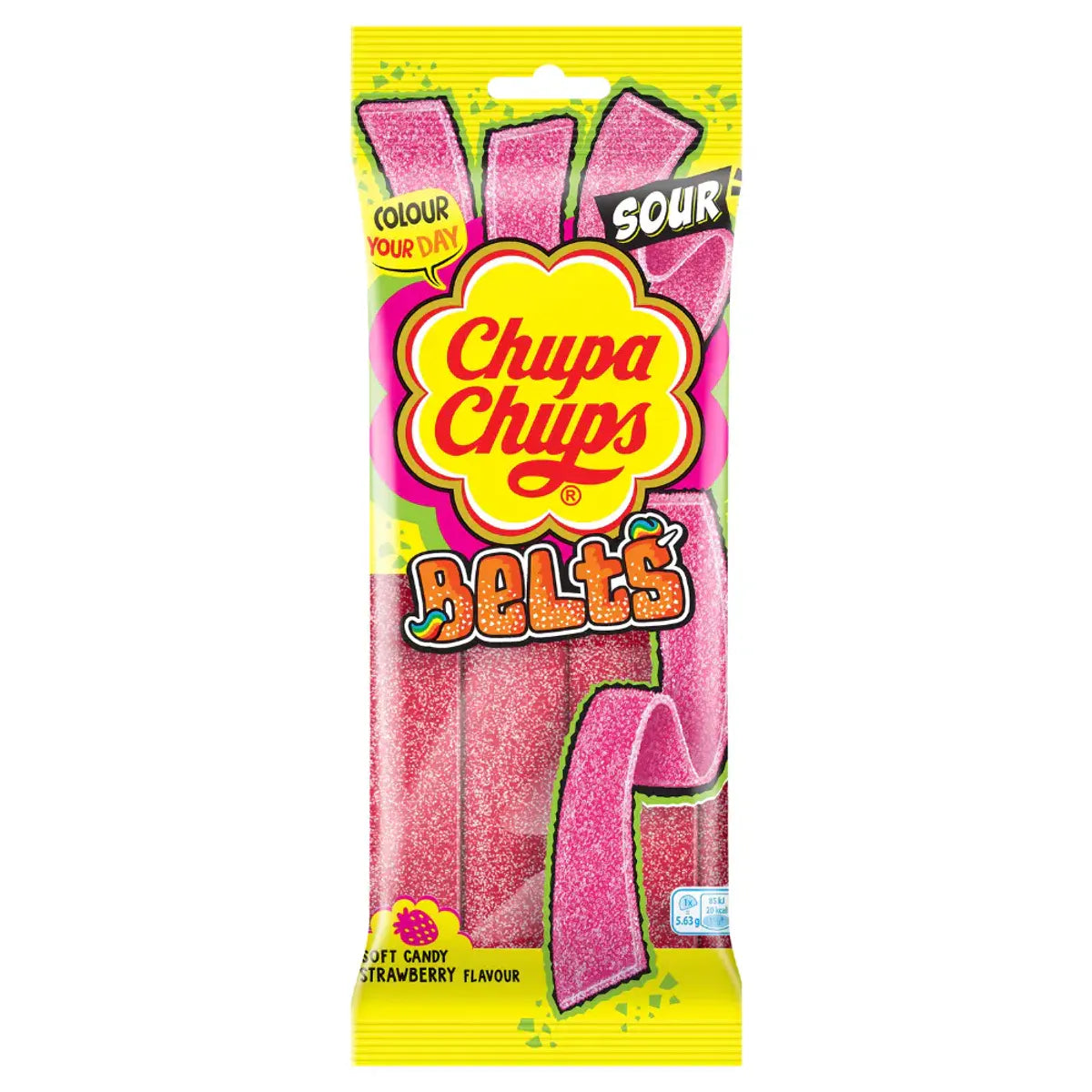 Chupa Chups Belts Strawberry sour 90g