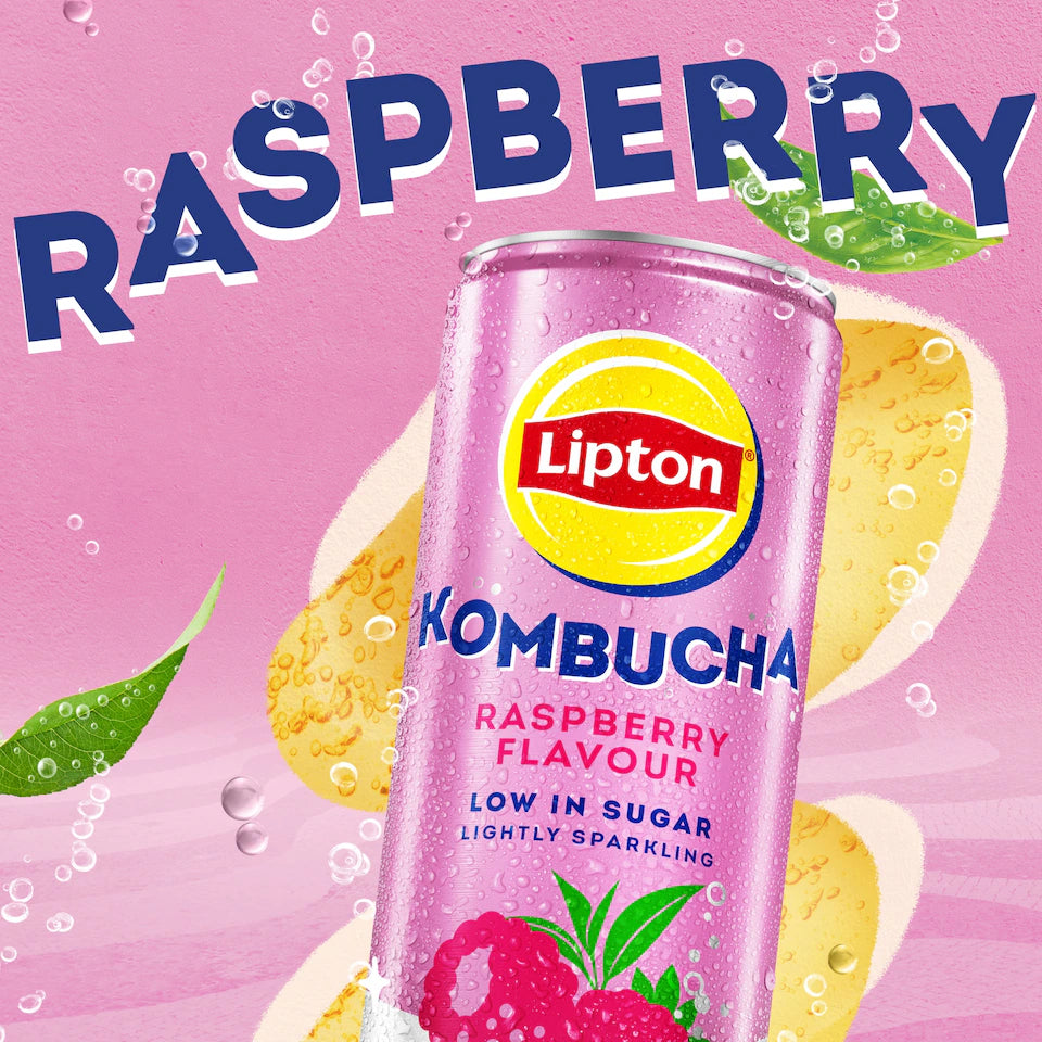 Lipton Kombucha Raspberry Low in Sugar 250ml