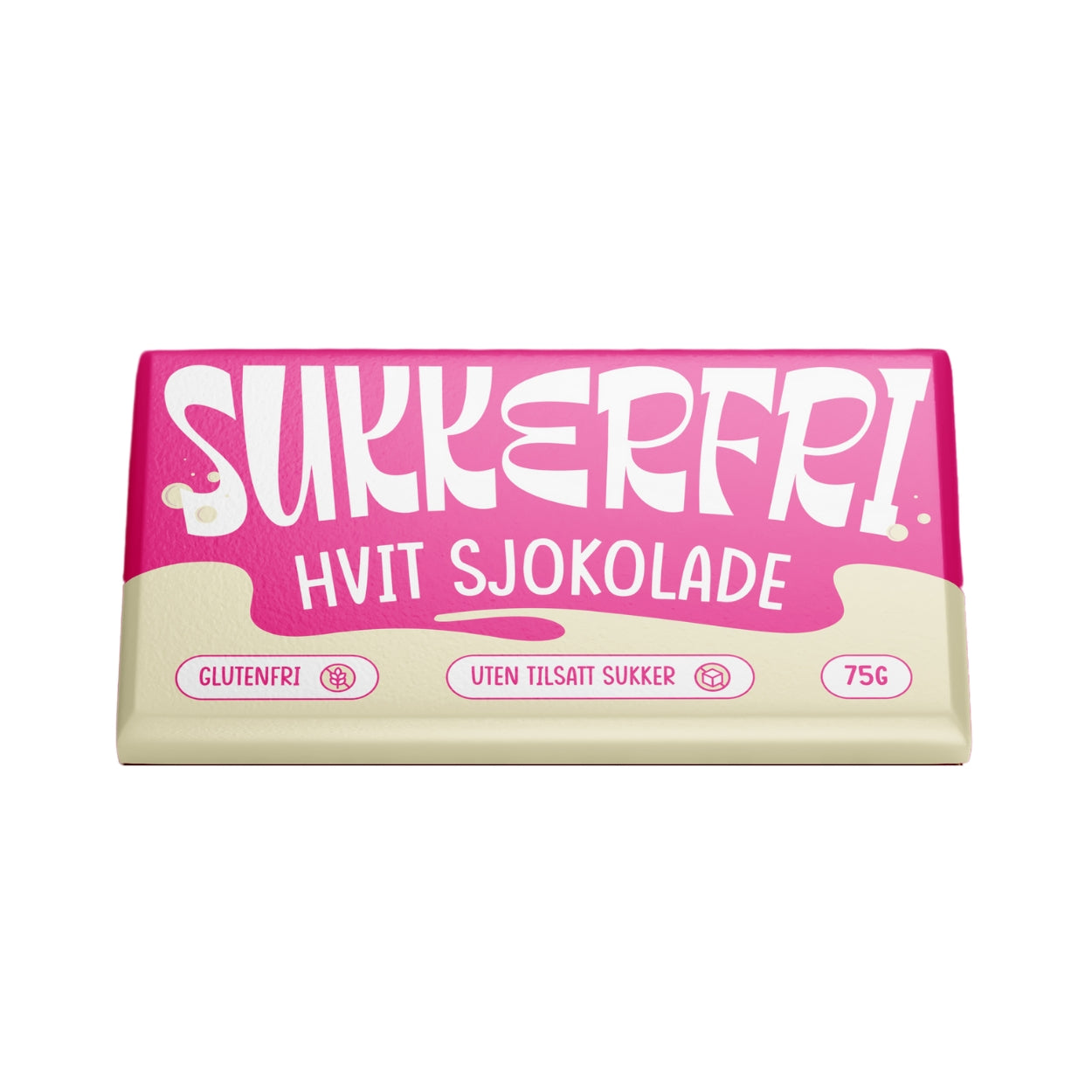 Sukkerfri Hvit Sjokolade Glutenfri 75g