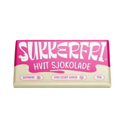Sukkerfri Hvit Sjokolade Glutenfri 75g
