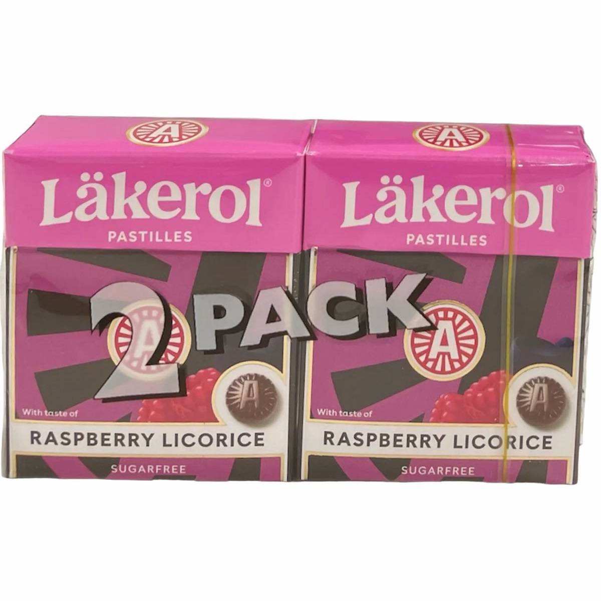 Läkerol 2-pk Raspberry Licorice 50g