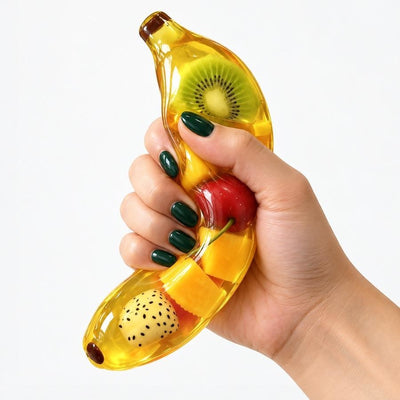 Jumbo Banana Coconut Oil Squishy