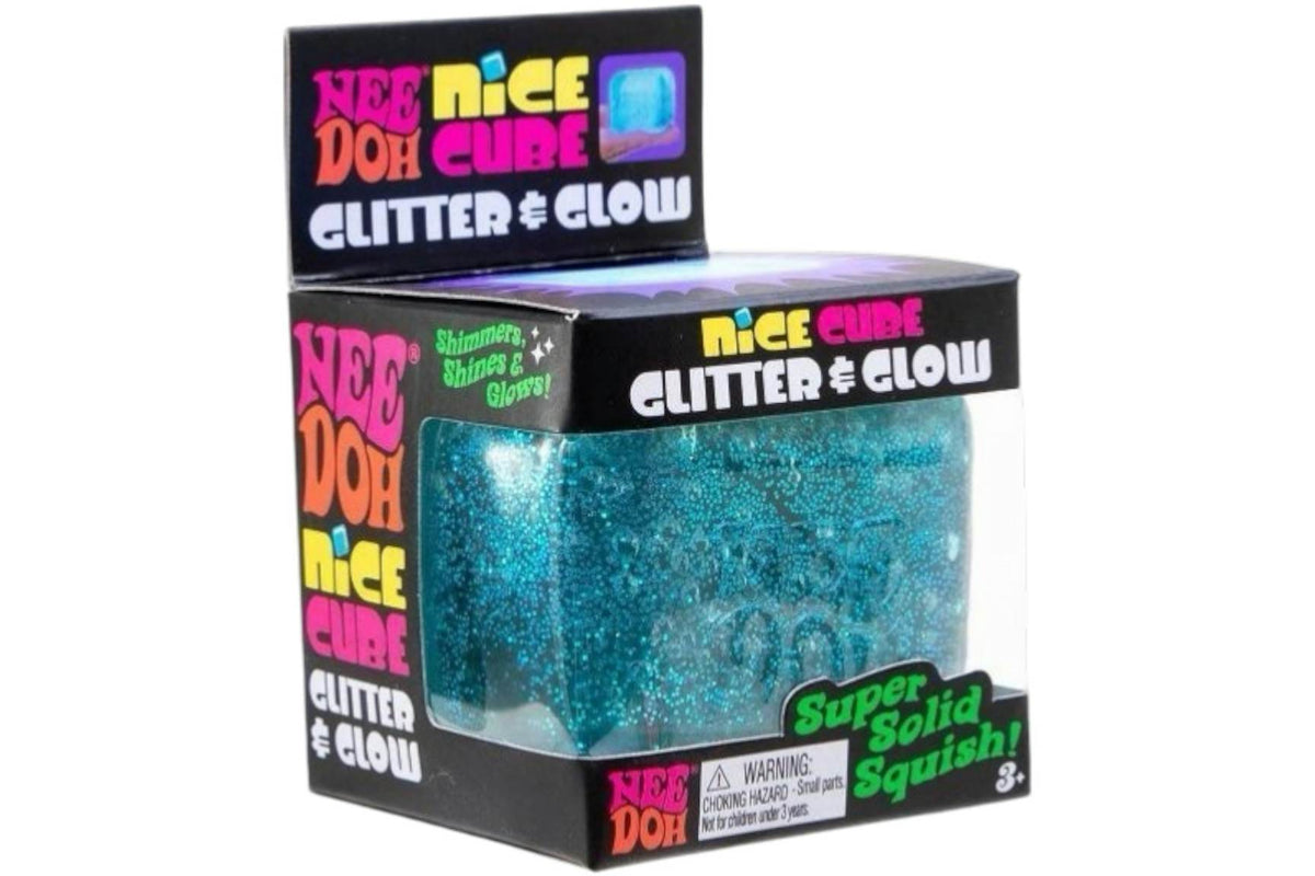Needoh nice cube glitter & glow squishy