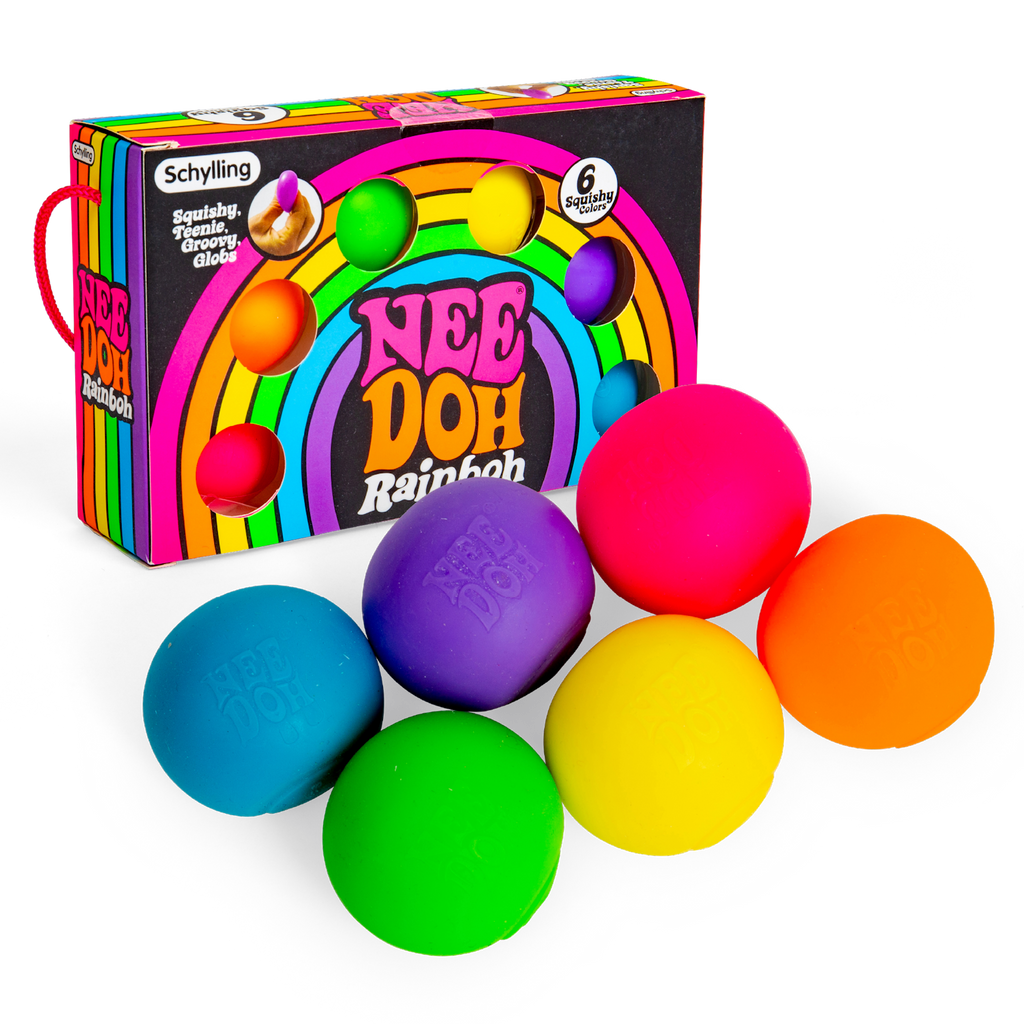 Needoh Rainbow Squishy Globs 6stk