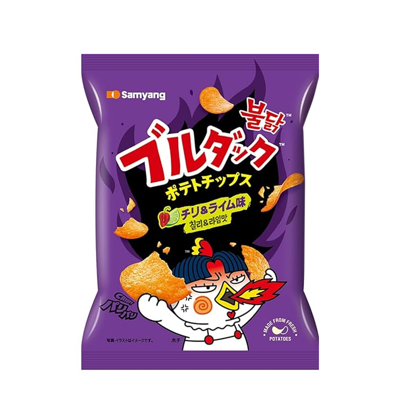 Buldak Potato Chips Chilli Lime Flavour 55g