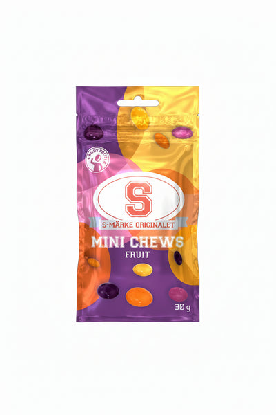 S Märke Mini Chew Fruit Candy 30g