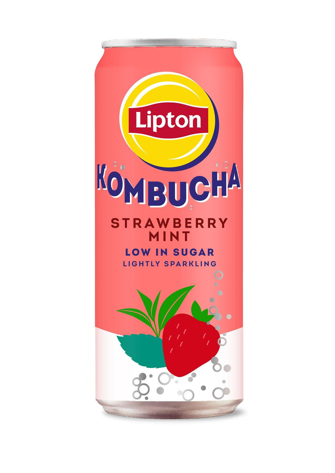 Lipton Kombucha Strawberry Mint Low in Sugar 250ml