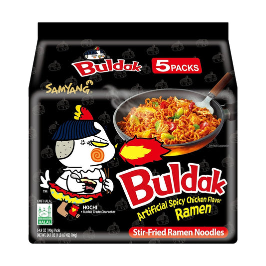 SamYang Spicy Hot Chicken Flavor Ramen Buldak Black (140g) 5pk