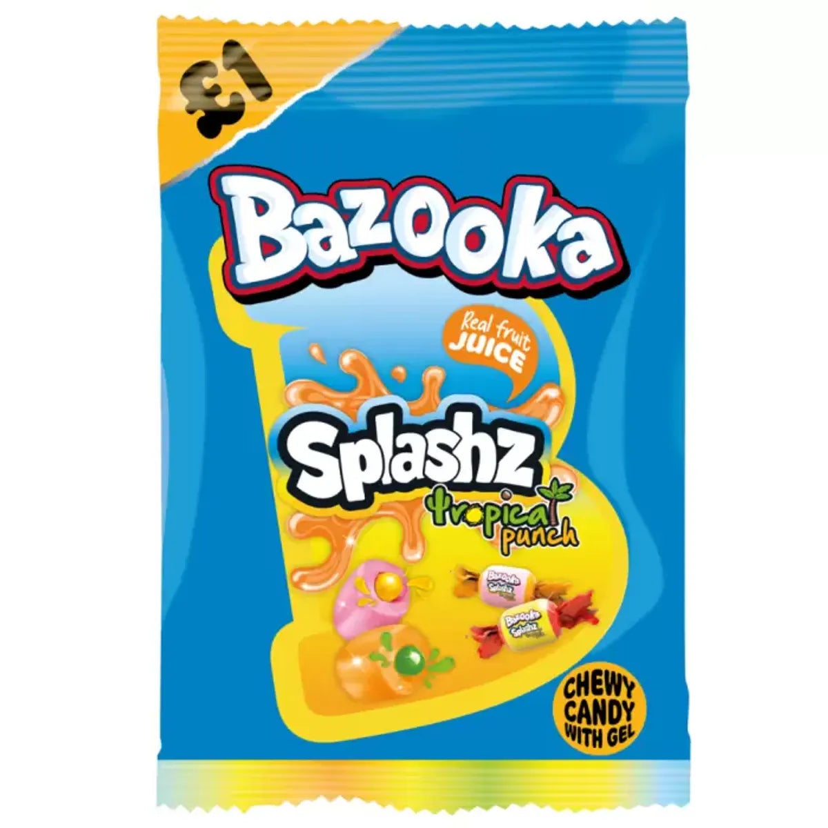 Bazooka Splashz Tropical Punch 120g