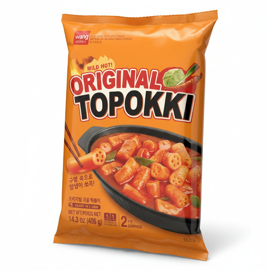 Wang Rice Cake Spicy Mild Topokki 460g
